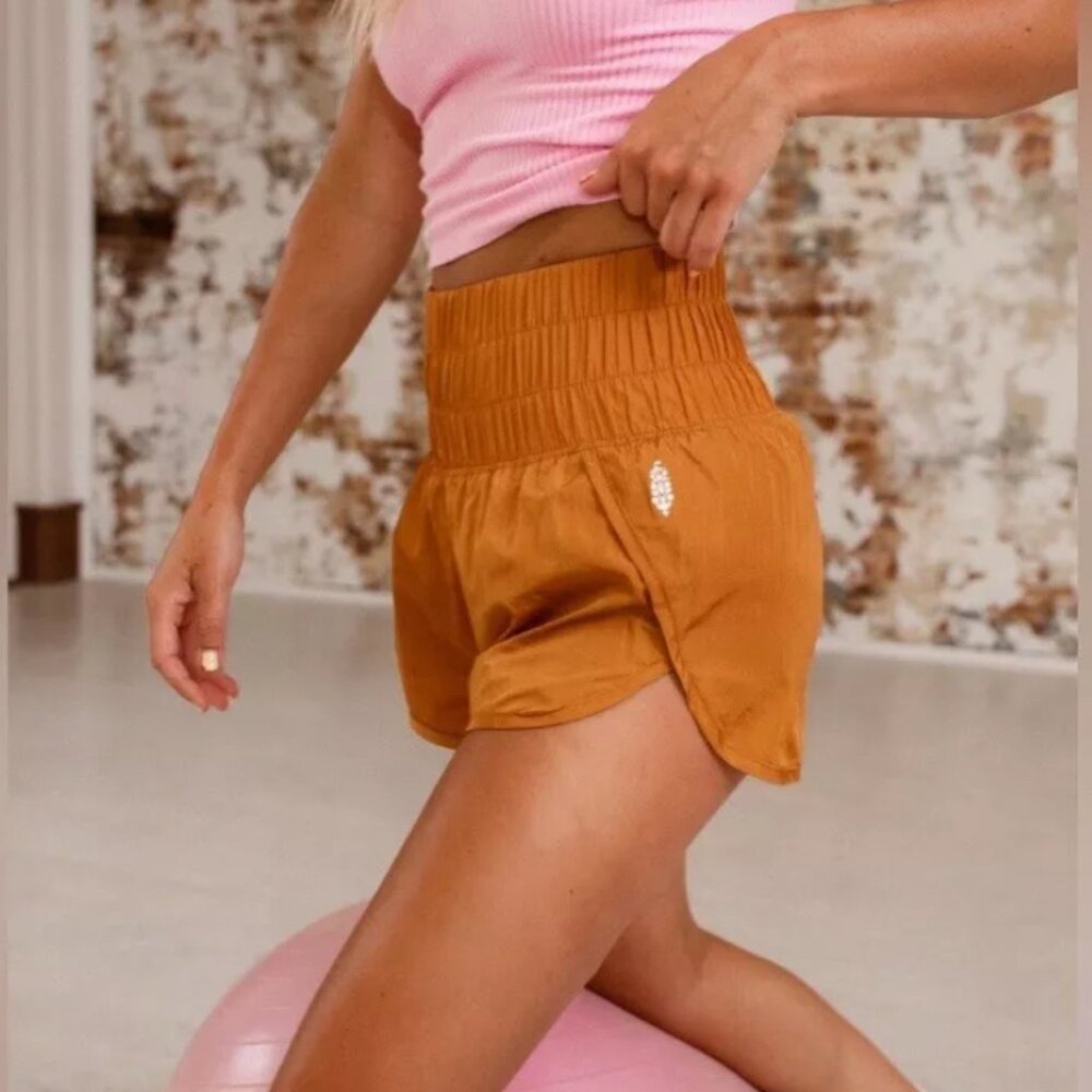 NWOT Free People Movement - The Way Home Shorts Russet Orange